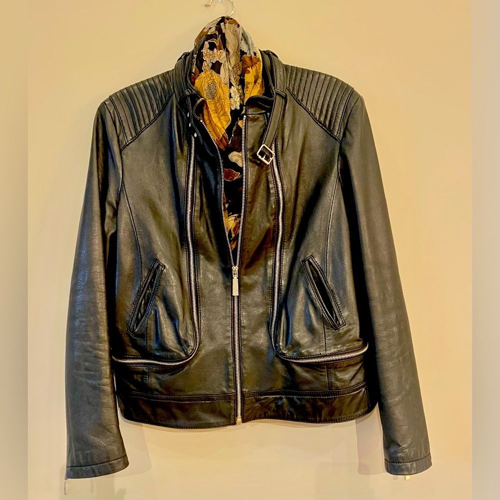 Women’s Leather Moto Jacket XL Vince Camuto